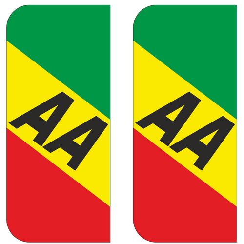 برچسب پلاک خودرو مستر راد مدل شیک کد 2666 بسته دو عددی