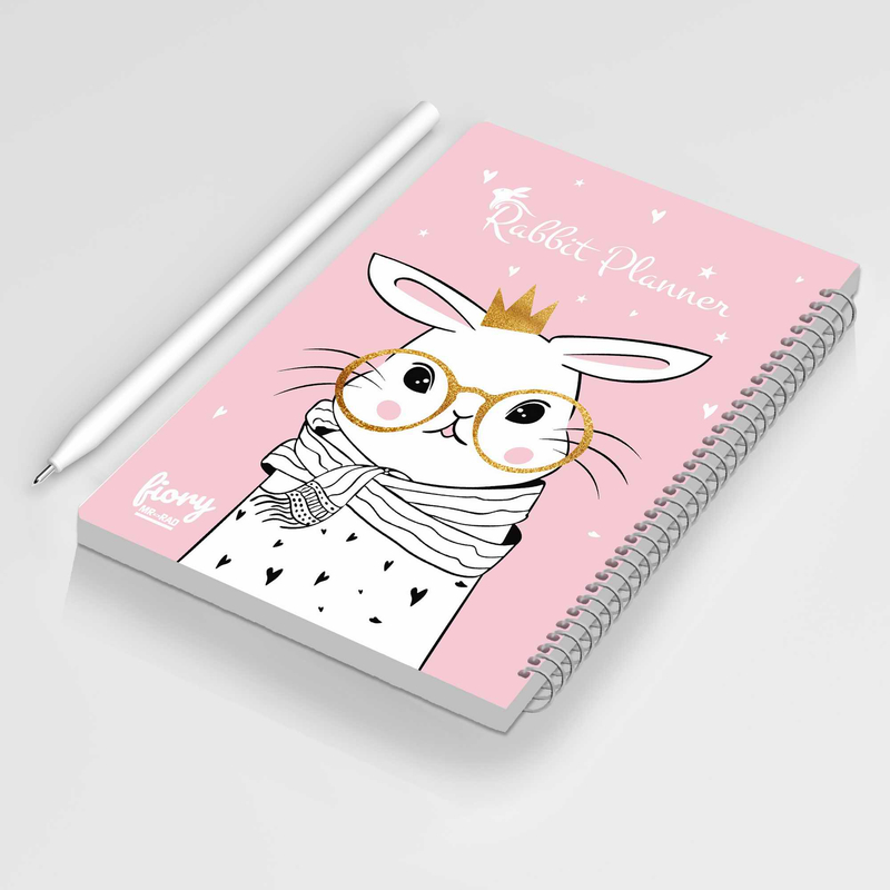 دفتر برنامه ریزی روزانه  مستر راد طرح خرگوش فانتزی صورتی