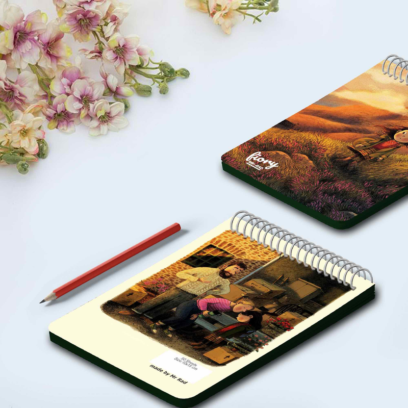 دفترچه یادداشت مستر راد طرح پرنسس مارگارت و اسپارکل مدل Cheeck Box  چند رنگ