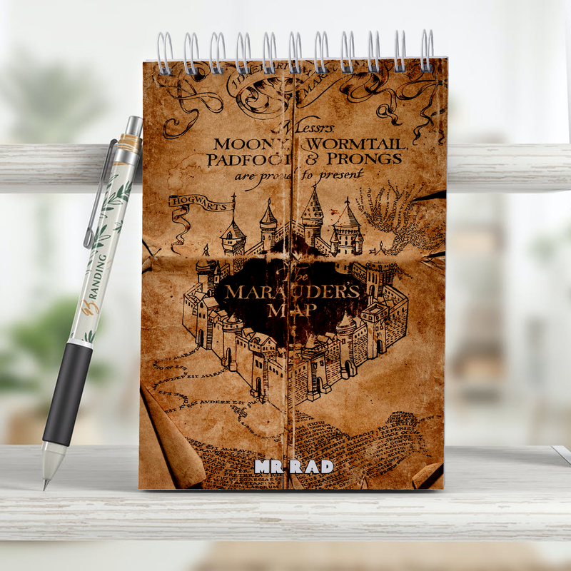دفتر مستر راد طرح نقشه غارتگر هری‌پاتر  قهوه ای