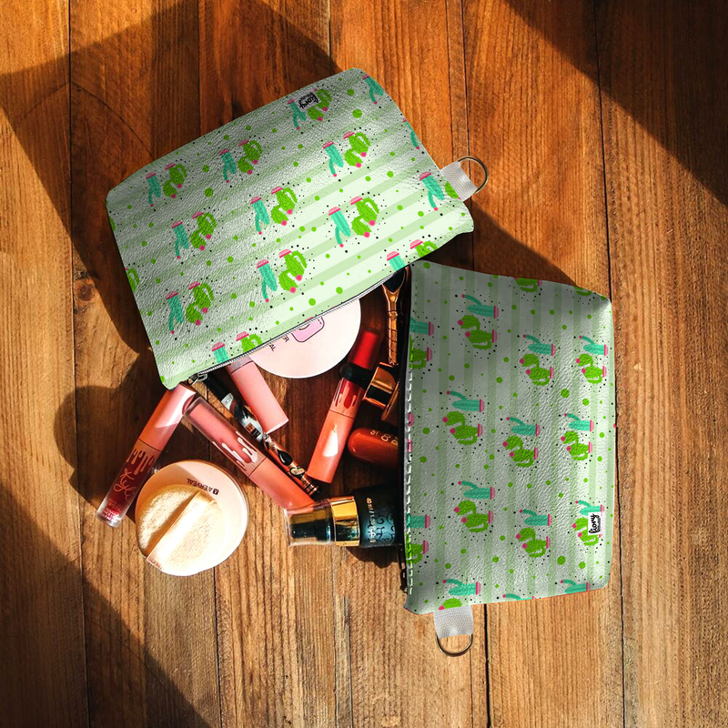 کیف لوازم آرایش زنانه فیوری مدل کاکتوس سبز روشن