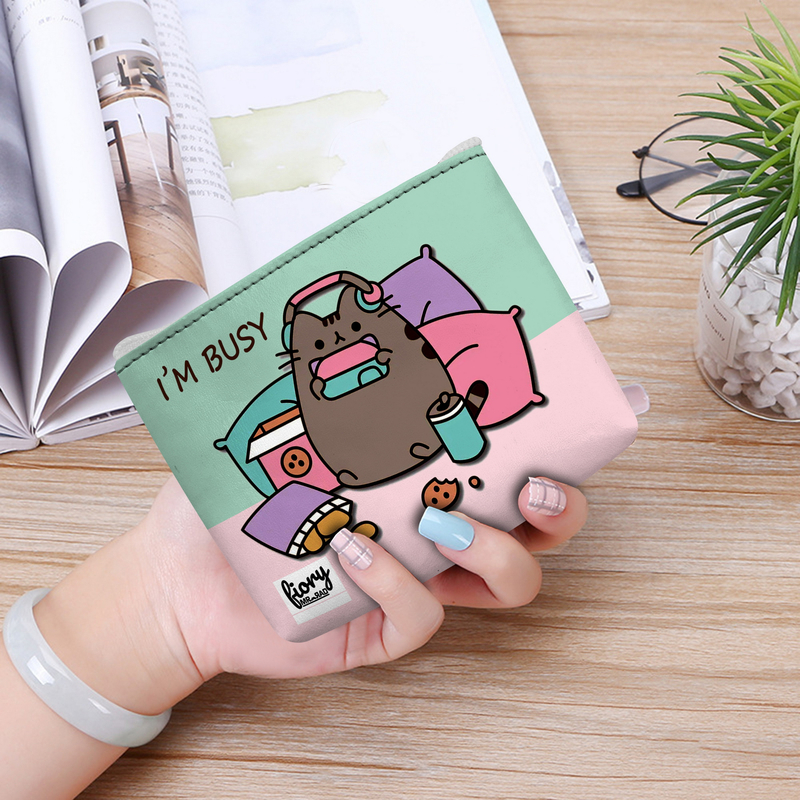 کیف پول فیوری مدل گربه کیوت طرح فانتزی چند رنگ