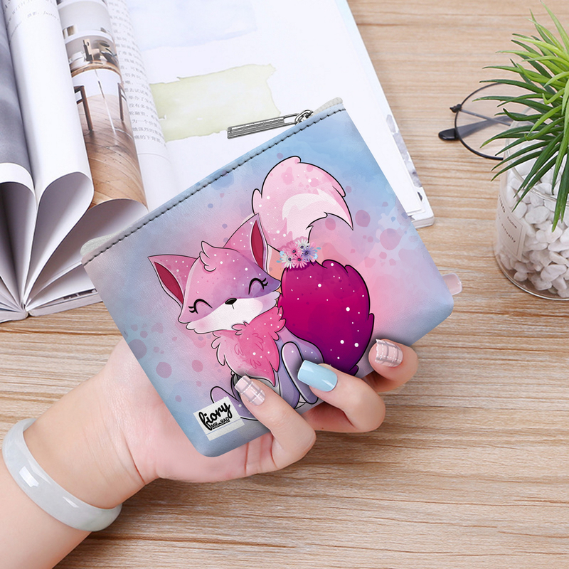 کیف پول فیوری مدل روباه طرح کیوت چند رنگ