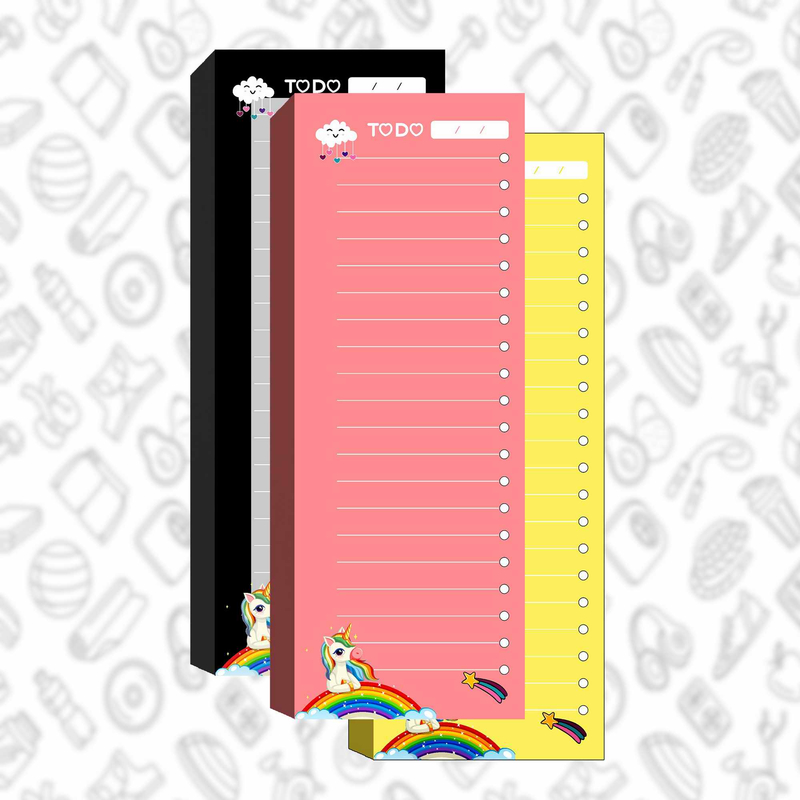 کاغذ یادداشت مستر راد مدل To Do List طرح اسب تک شاخ زرد