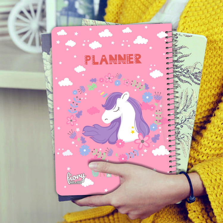 دفتر برنامه ریزی مستر راد طرح تک شاخ مدل یونیکورن صورتی