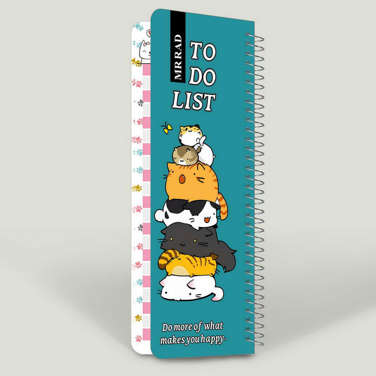 دفترچه یادداشت مستر راد مدل To Do List طرح گربه فانتزی کد Cat Kawaii 1545 چند رنگ