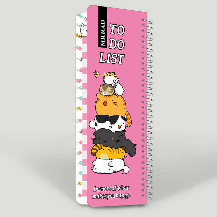 دفترچه یادداشت مستر راد مدل To Do List طرح گربه فانتزی کد Cat Kawaii 1545 چند رنگ