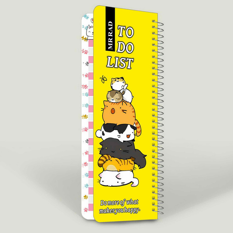 دفترچه یادداشت مستر راد مدل To Do List طرح گربه فانتزی کد Cat Kawaii 1545 چند رنگ