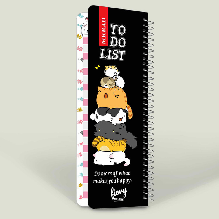 دفترچه یادداشت مستر راد مدل To Do List طرح گربه فانتزی کد Cat Kawaii 1545 چند رنگ
