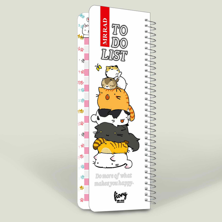 دفترچه یادداشت مستر راد مدل To Do List طرح گربه فانتزی کد Cat Kawaii 1545 چند رنگ